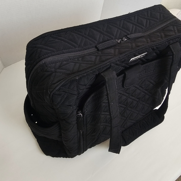 Vera Bradley Stroll Around Baby Bag Diaper Tote Black Quilted - Picture 5 of 14
